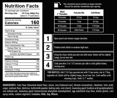 Image of Ready Hour Buttermilk Pancake Mix Case Pack (50 servings, 5 pk.)