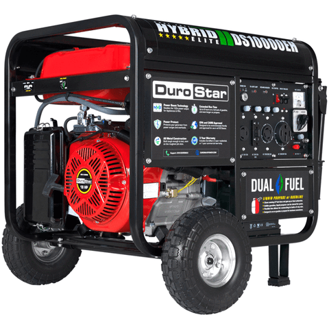 Image of DuroStar DS10000EH 10000-Watt 18-Hp Dual Fuel HYBRID Generator w/ Electric Start