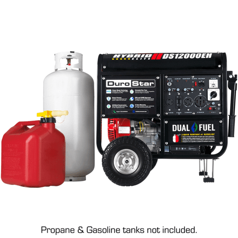 Image of DuroStar DS12000EH 12,000-Watt 18-Hp Portable Hybrid Gas Propane Generator w/ Electric Start 50-State