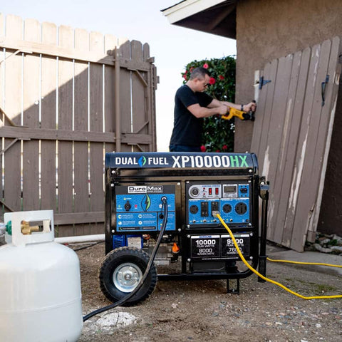 Image of DuroMax XP10000HX 10,000-Watt 439cc Dual Fuel Gas Propane Portable Generator with CO Alert