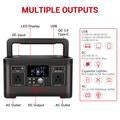 Rockpals 500W/520WH Power Station + 100W Solar Panel Combo