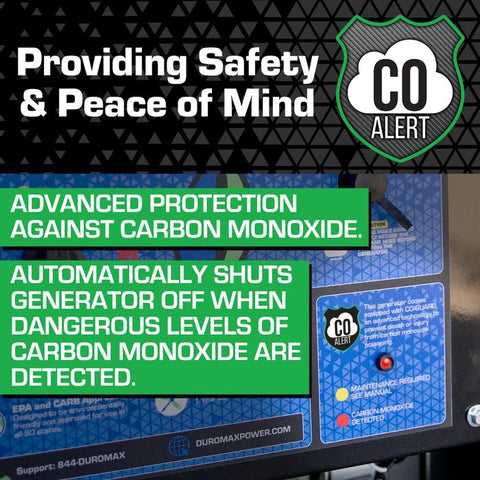 Image of DuroMax XP10000HX 10,000-Watt 439cc Dual Fuel Gas Propane Portable Generator with CO Alert