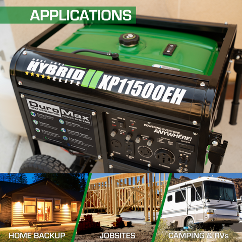 Image of DuroMax XP11500EH 11500-Watt 457cc Electric Start Dual Fuel Hybrid Portable Generator