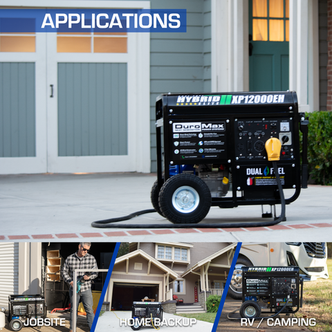 Image of DuroMax XP12000EH 12000-Watt Portable Hybrid Gas Propane Generator "The Beast"