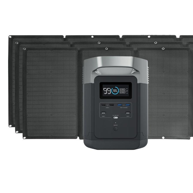EcoFlow Delta Max Portable Power Station with 160 Watt Solar Panel