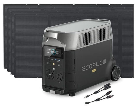 Image of Ecoflow Delta Pro Solar Generator with 1600 Watts of Solar Panels 4 X 400 Watt Panels