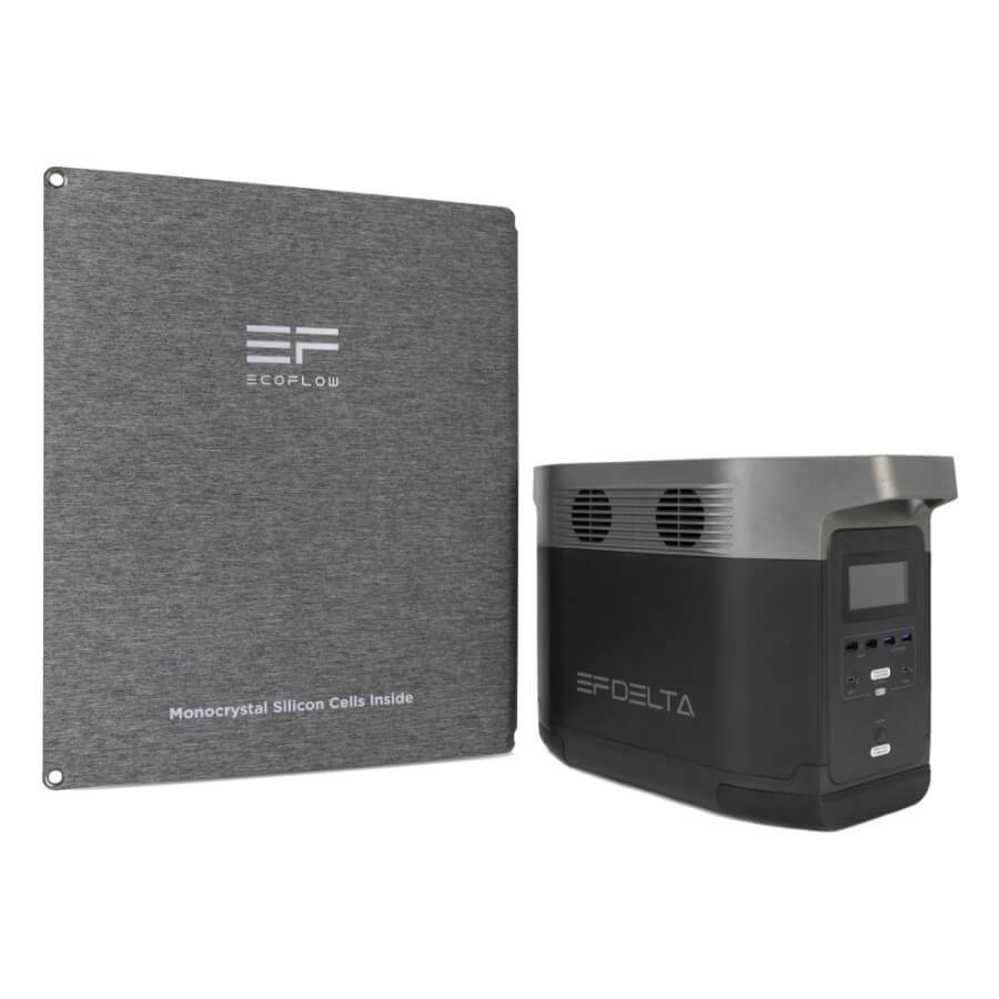 EcoFlow DELTA 1300 X2 1800 Watt Solar Generator Two Unit Package
