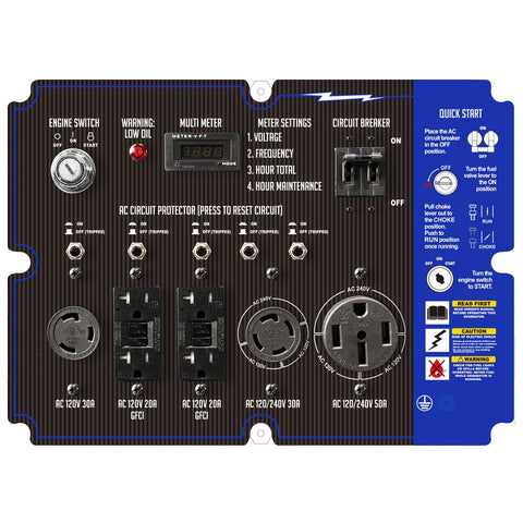 Image of DuroMax XP15000E 15000-Watt V-Twin Gas Powered Electric Start Portable Generator