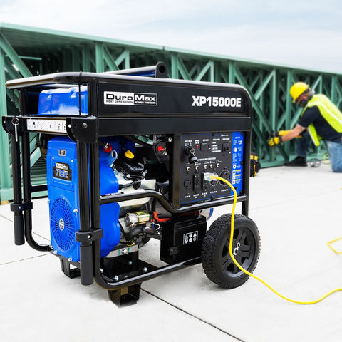 Image of DuroMax XP15000E 15000-Watt V-Twin Gas Powered Electric Start Portable Generator