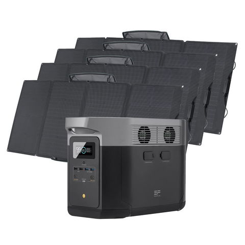 Image of EcoFlow Delta Max Portable Power Station with 160 Watt Solar Panel