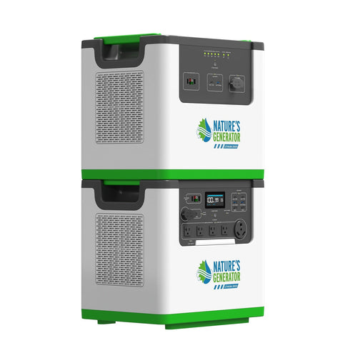 Image of Nature's Generator L3600 and Power Pod left view