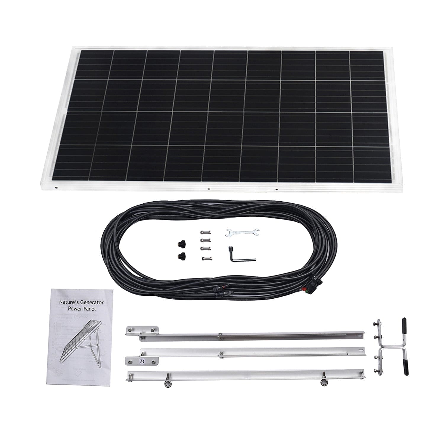 Nature's Generator 100W rigid solar panel parts