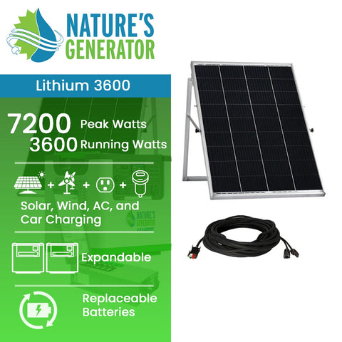 Image of Nature's Generator L3600 home backup system components