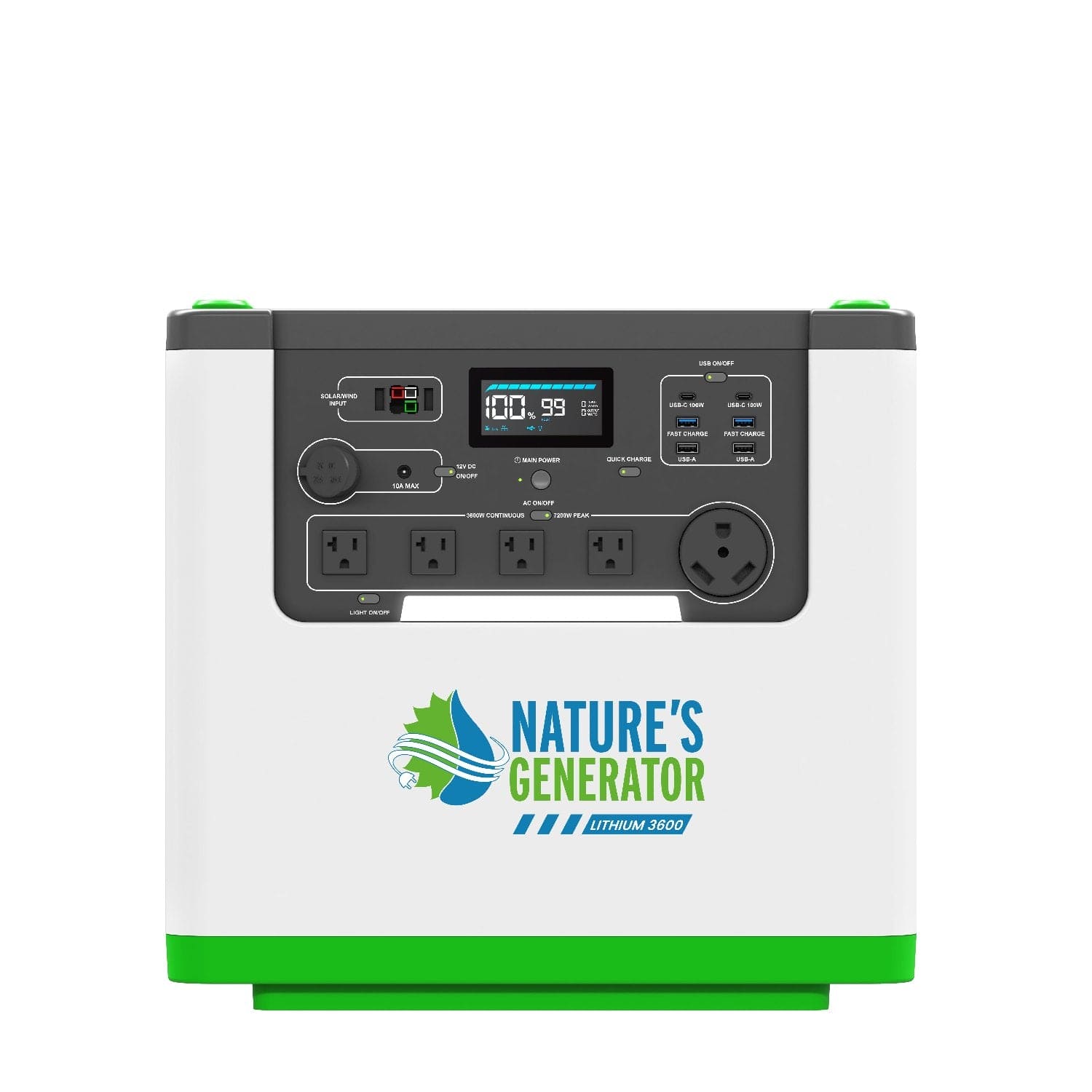 Nature's Generator L3600 portable power station front view