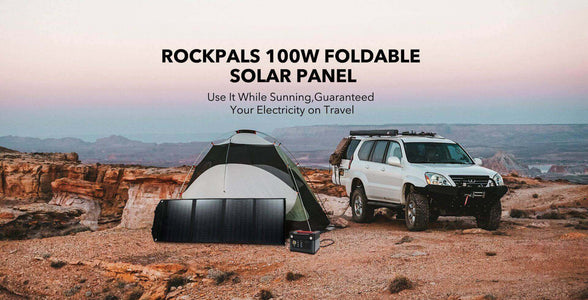 Rockpals 500W/520WH Power Station + 100W Solar Panel Combo