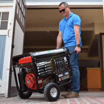 DuroStar DS10000EH 10000-Watt 18-Hp Dual Fuel HYBRID Generator w/ Electric Start