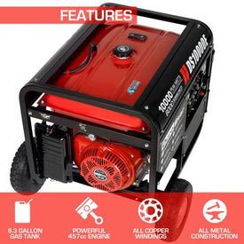 DuroStar DS10000E 10000-Watt 18-Hp Gas Generator w/ Electric Start