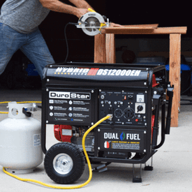 DuroStar DS12000EH 12,000-Watt 18-Hp Portable Hybrid Gas Propane Generator w/ Electric Start 50-State