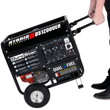 DuroStar DS12000EH 12,000-Watt 18-Hp Portable Hybrid Gas Propane Generator w/ Electric Start 50-State