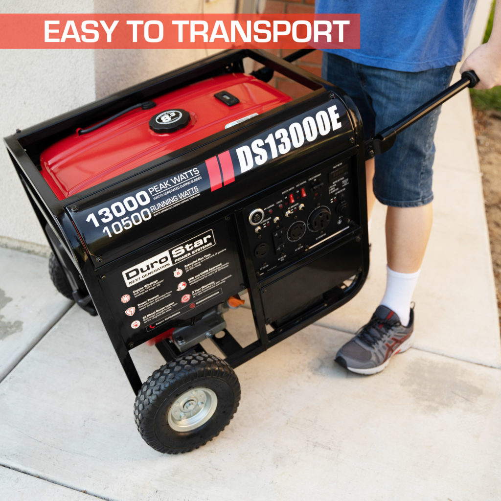 DuroStar DS13000E 13,000-Watt 500cc Portable Gas Electric Start Generator