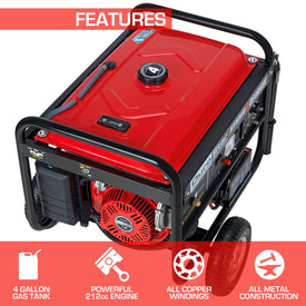 DuroStar DS4850EH 4,850-Watt Dual Fuel Hybrid Generator w/ Electric Start