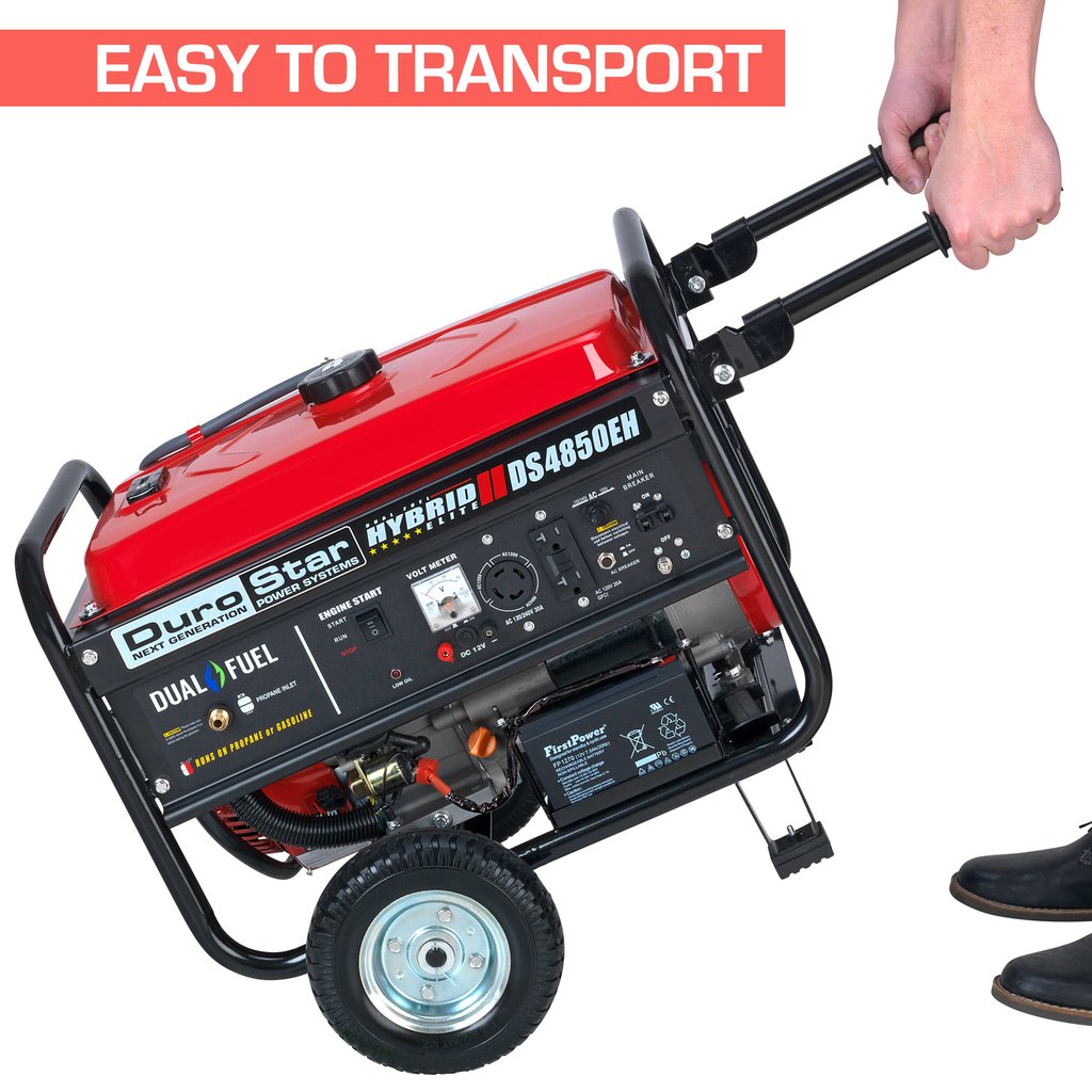DuroStar DS4850EH 4,850-Watt Dual Fuel Hybrid Generator w/ Electric Start
