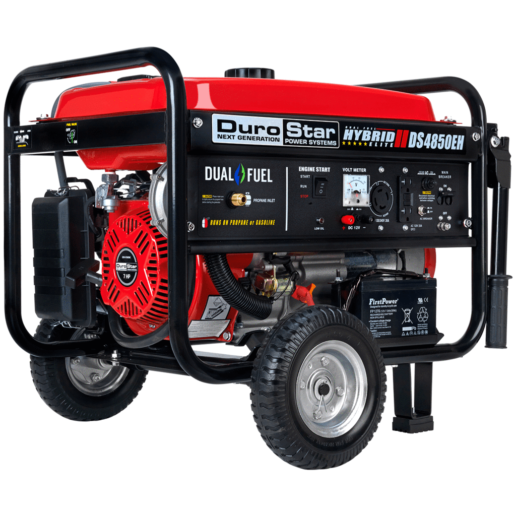 DuroStar DS4850EH 4,850-Watt Dual Fuel Hybrid Generator w/ Electric Start