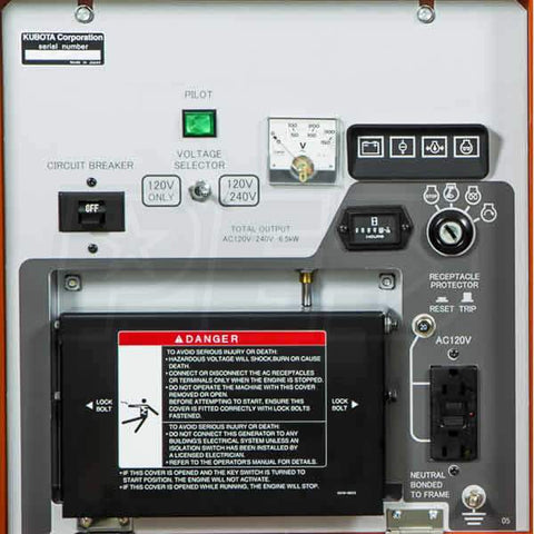 Kubota GL7000TM - 7000 Watt Lowboy II Series Industrial Diesel Generator w/ Output Terminals