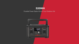 Rockpals 500W/520WH Power Station + 100W Solar Panel Combo