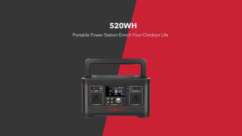 Image of Rockpals 500W/520WH Power Station + 100W Solar Panel Combo