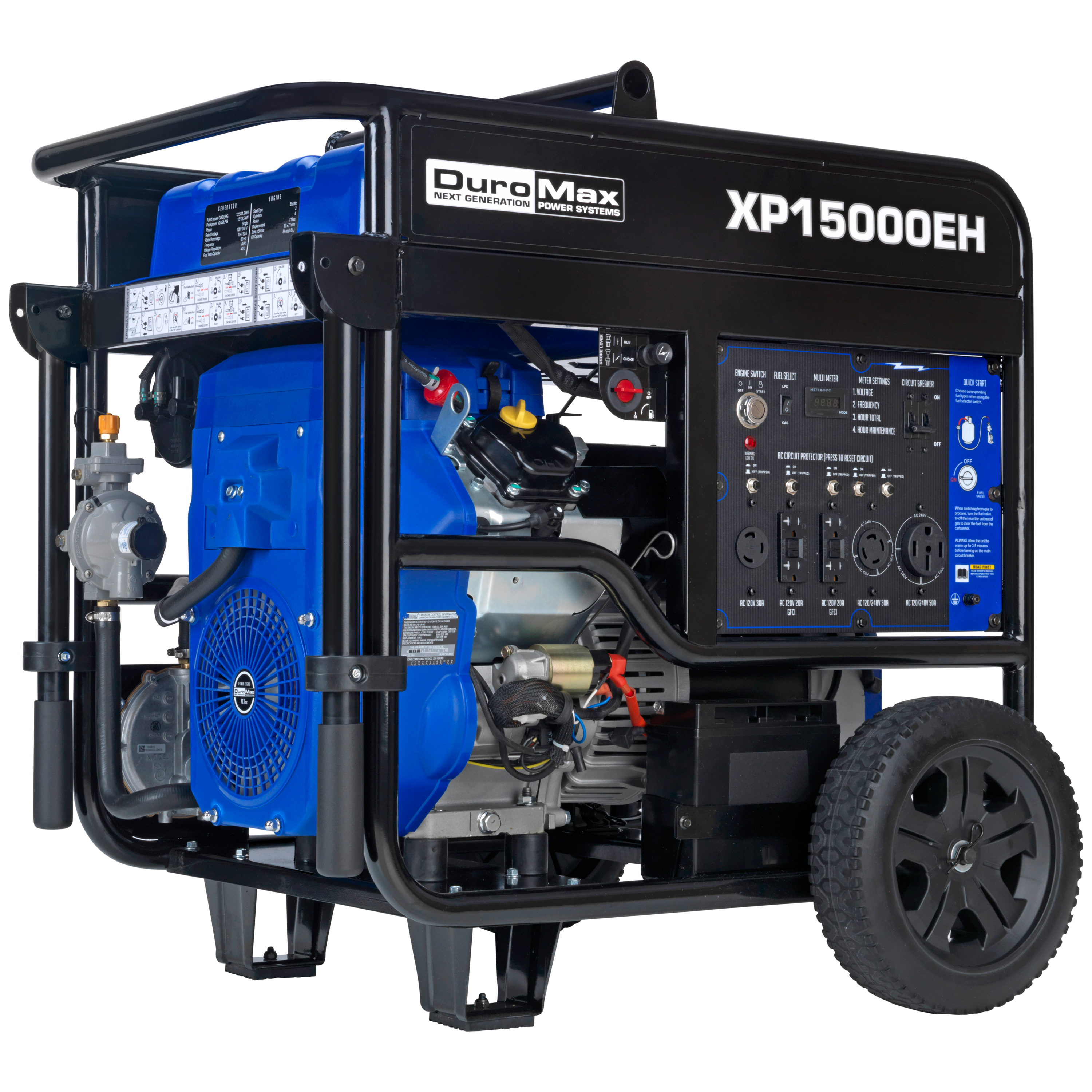 DuroMax XP15000EH 15000-Watt V-Twin Electric Start Dual Fuel Hybrid Portable Generator