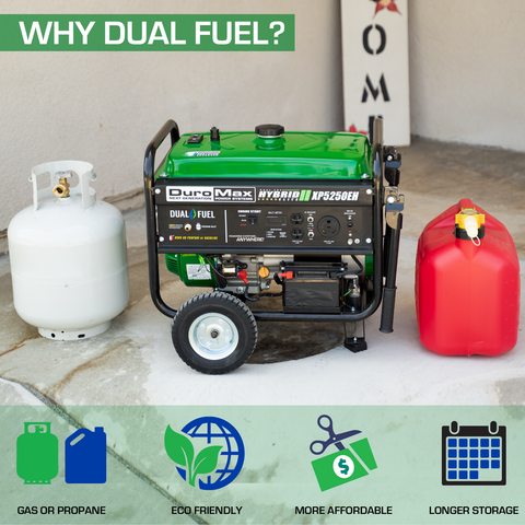 Image of DuroMax XP5250EH 5250-Watt Portable Hybrid Gas Propane Generator