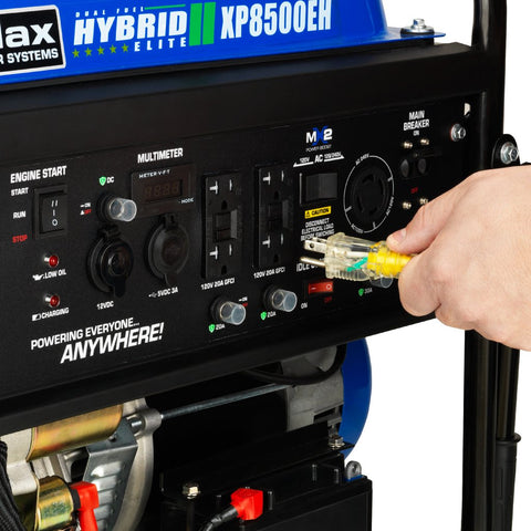 Image of DuroMax XP8500EH 8500-Watt Electric Start Dual Fuel Hybrid Portable Generator