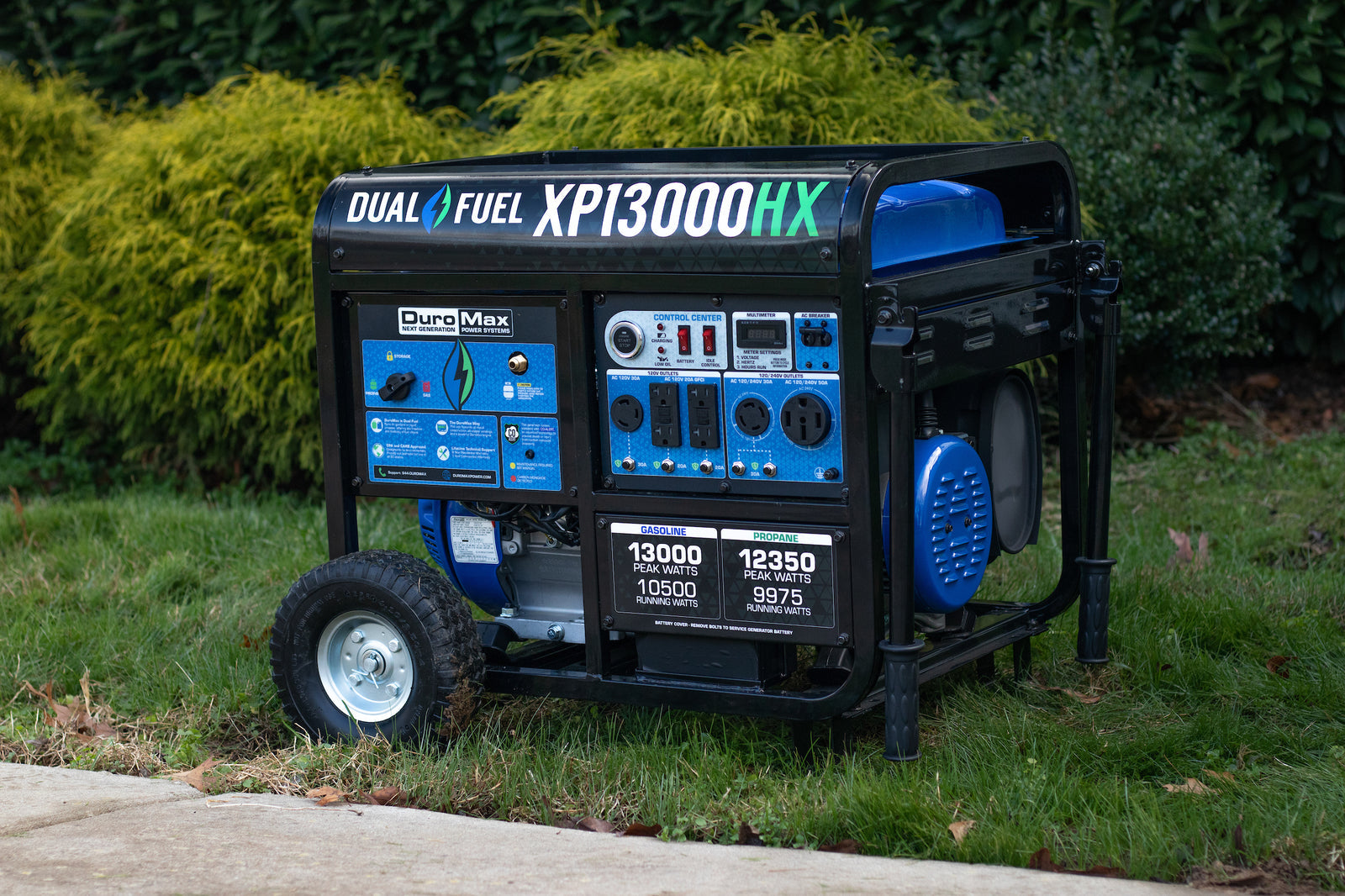 Duromax 13,000 Watt Dual Fuel Portable HX Generator with CO Alert