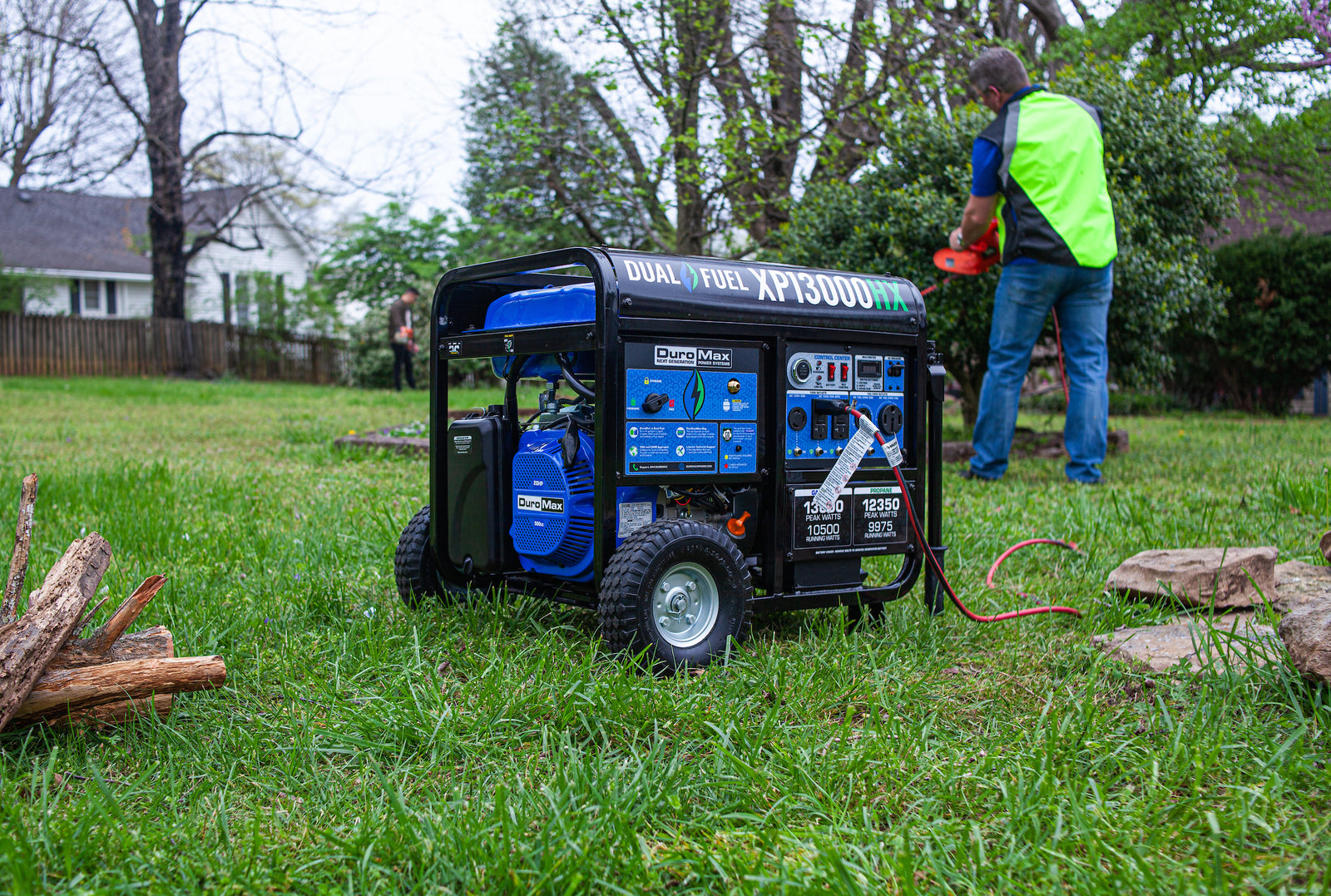 Duromax 13,000 Watt Dual Fuel Portable HX Generator with CO Alert