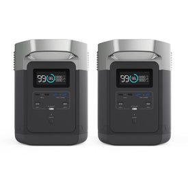 EcoFlow DELTA 1300 X2 1800 Watt Solar Generator Two Unit Package