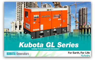 Image of Kubota GL11000TM – 11,000 Watt Lowboy II Series Industrial Diesel Generator w/ Output Terminals