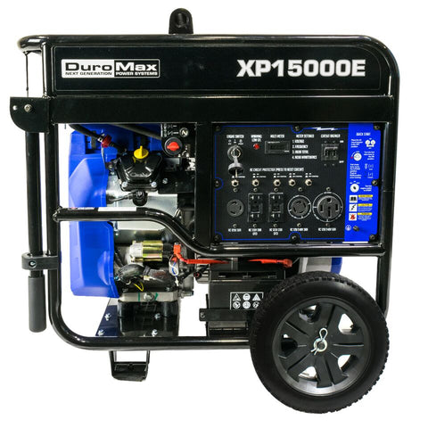 Image of DuroMax XP15000E 15000-Watt V-Twin Gas Powered Electric Start Portable Generator