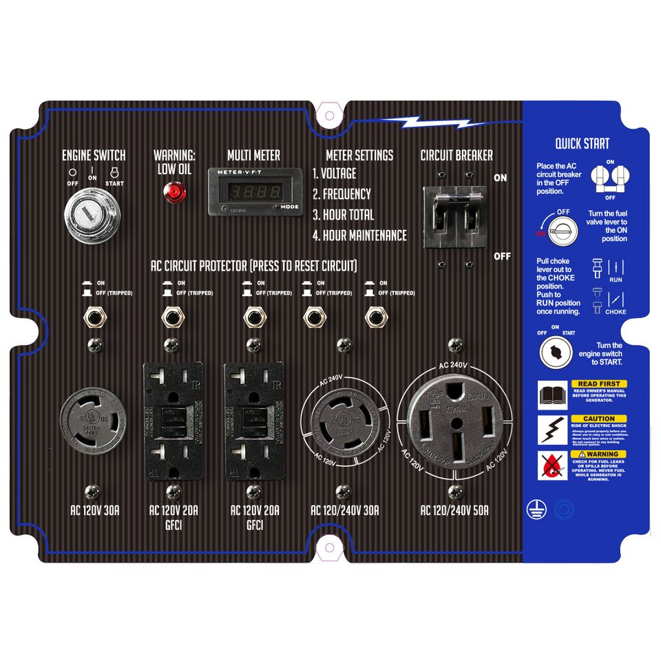 DuroMax XP15000E 15000-Watt V-Twin Gas Powered Electric Start Portable Generator