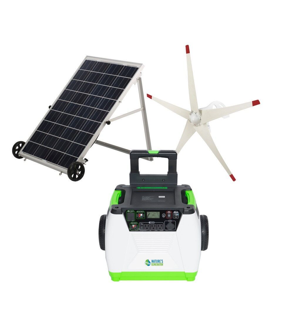 Nature's Generator Solar Generator With  Wind Turbine  GOLD-WE System Full Solar and Wind Power System