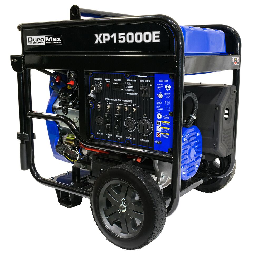 DuroMax XP15000E 15000-Watt V-Twin Gas Powered Electric Start Portable Generator