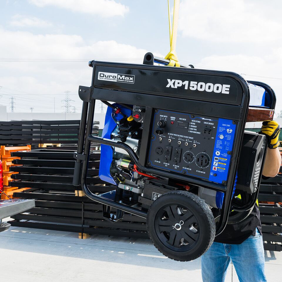 DuroMax XP15000E 15000-Watt V-Twin Gas Powered Electric Start Portable Generator