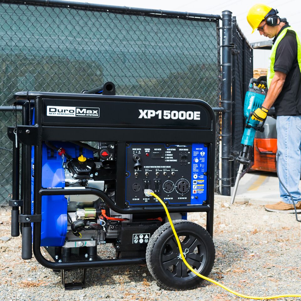 DuroMax XP15000E 15000-Watt V-Twin Gas Powered Electric Start Portable Generator
