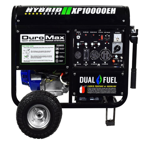 DuroMax XP10000EH 10000-Watt Electric Start Dual Fuel Hybrid Portable Generator
