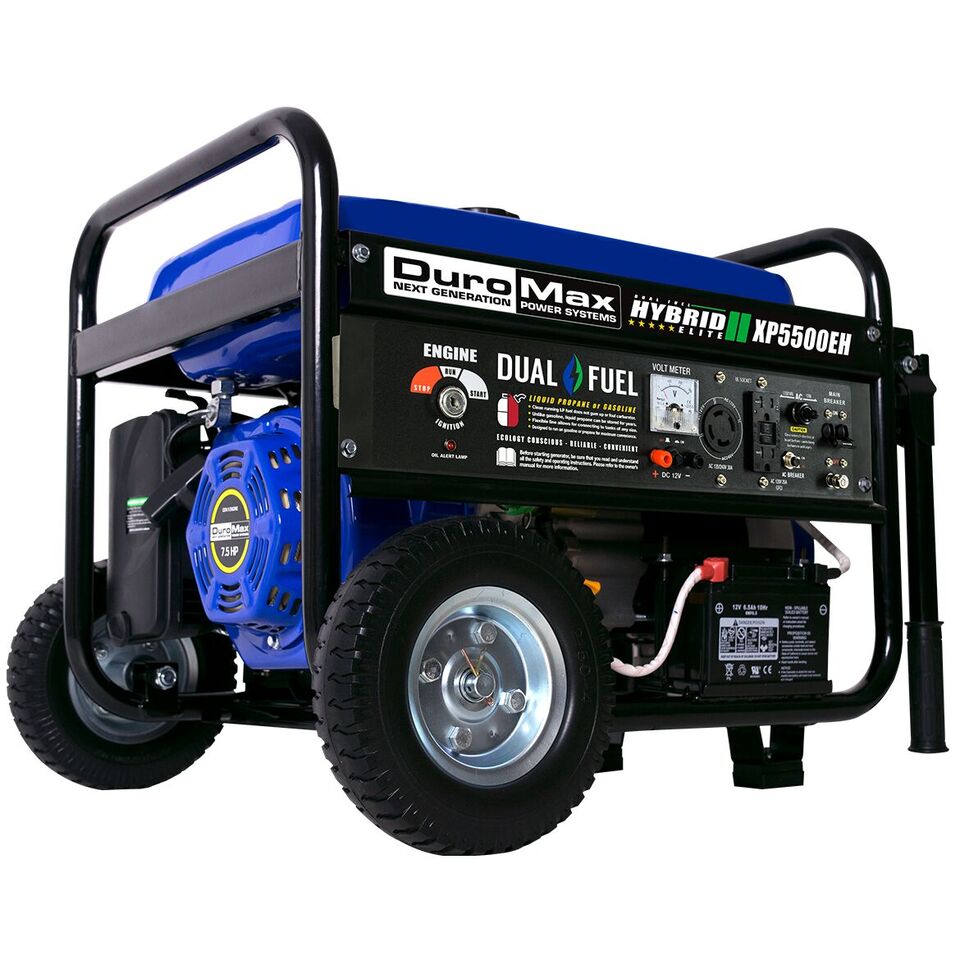 DuroMax XP5500E 5500-Watt 7.5-Hp 36.6-Amp Portable Electric Start Gas Powered Generator