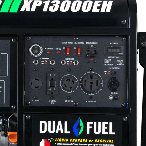 DuroMax XP13000EH 13000 Watt Portable Hybrid Gas Propane Generator