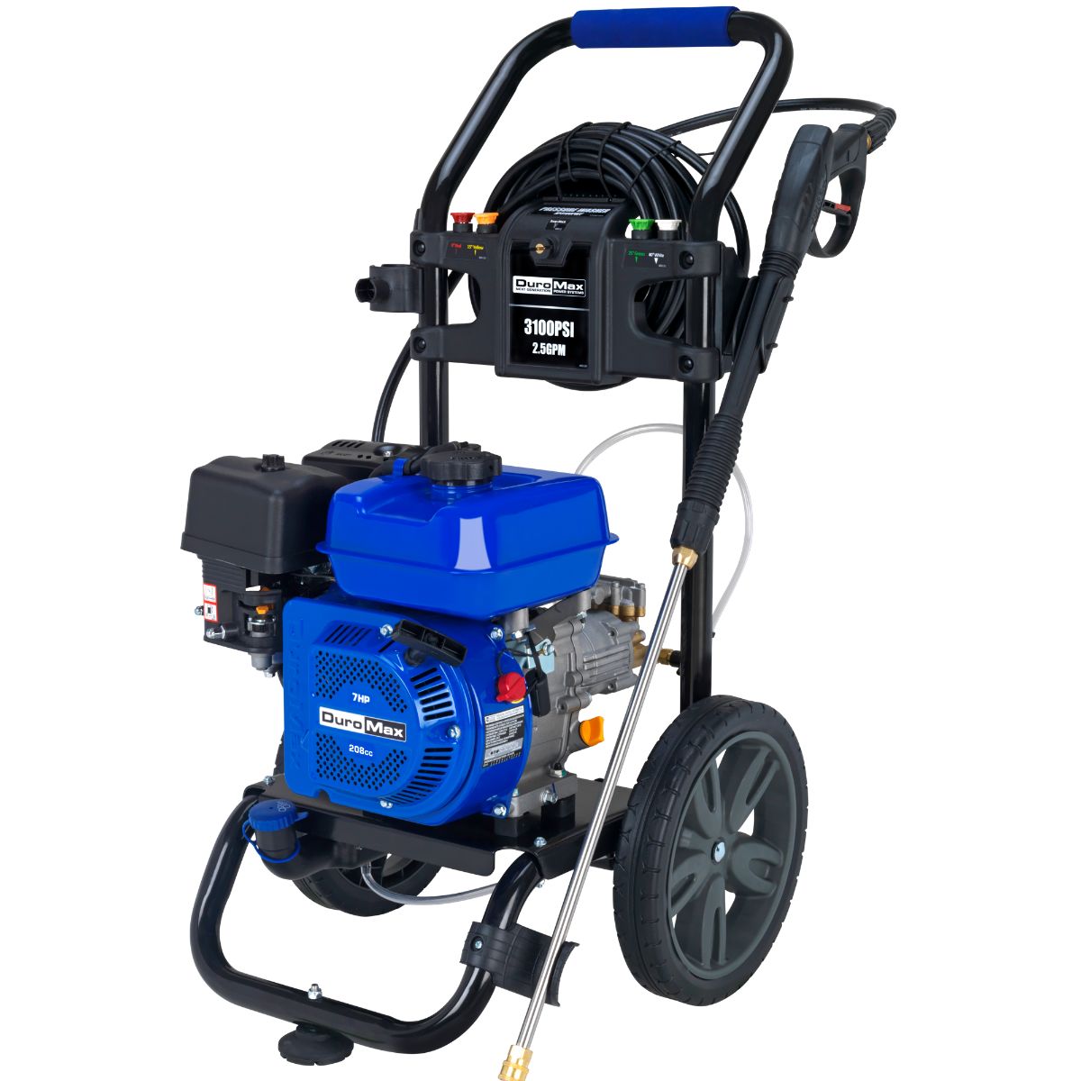DuroMax XP3100PWT 3100 PSI 2.5 GPM 7 HP Gas Engine Turbo Nozzle Pressure Washer