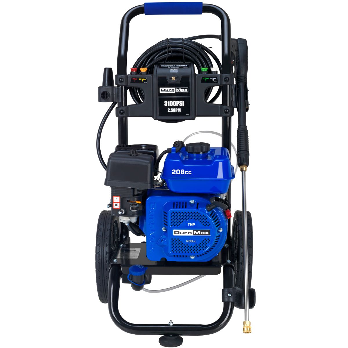 DuroMax XP3100PWT 3100 PSI 2.5 GPM 7 HP Gas Engine Turbo Nozzle Pressure Washer